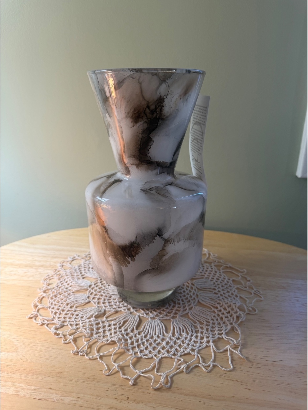 Francesco Glassware Marble-Effect Table Vase